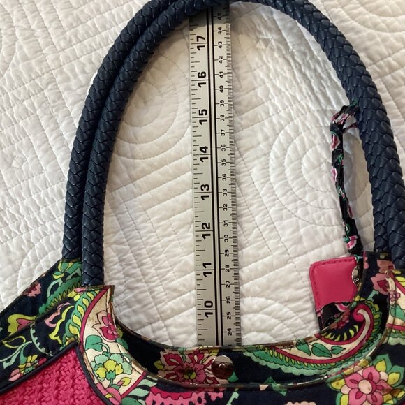 Vera Bradley Petal Paisley Woven Straw Bucket Tote Bag Beach Weekend - Picture 16 of 16